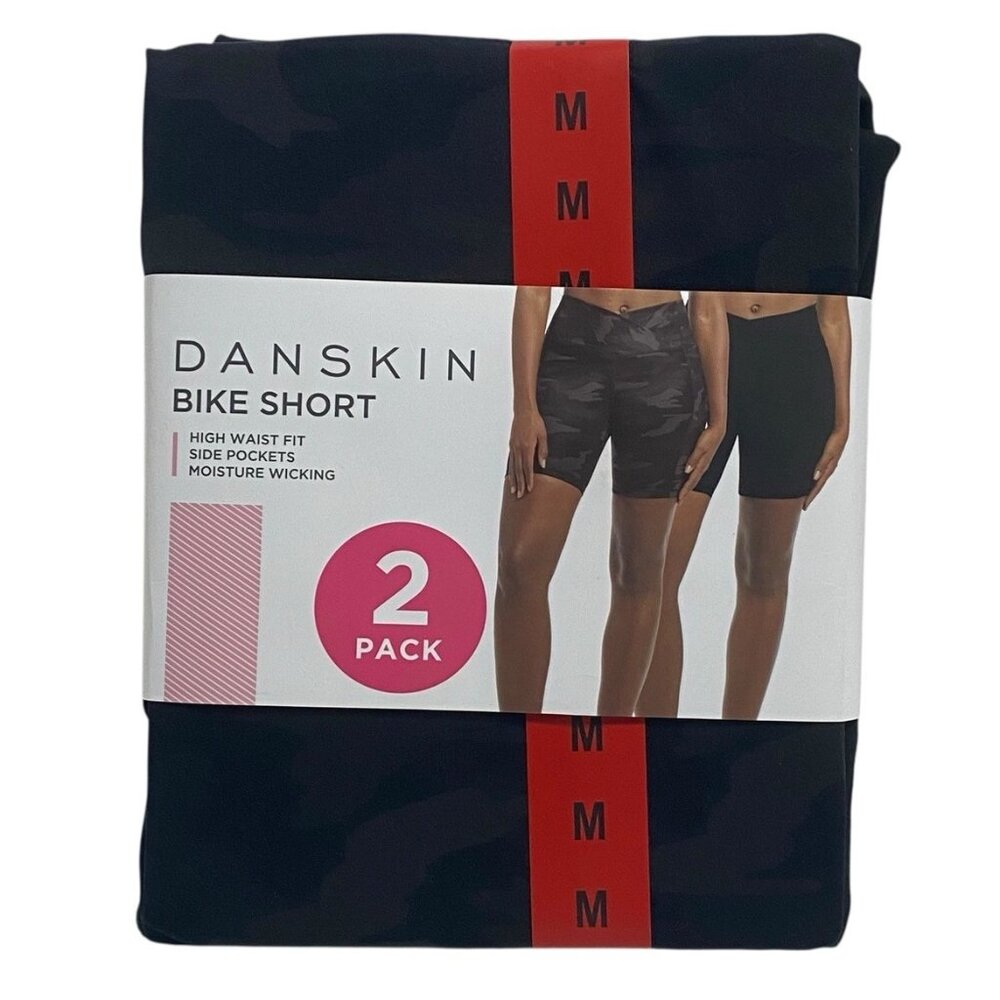 Danskin Black 2-Pack Bike Shorts
